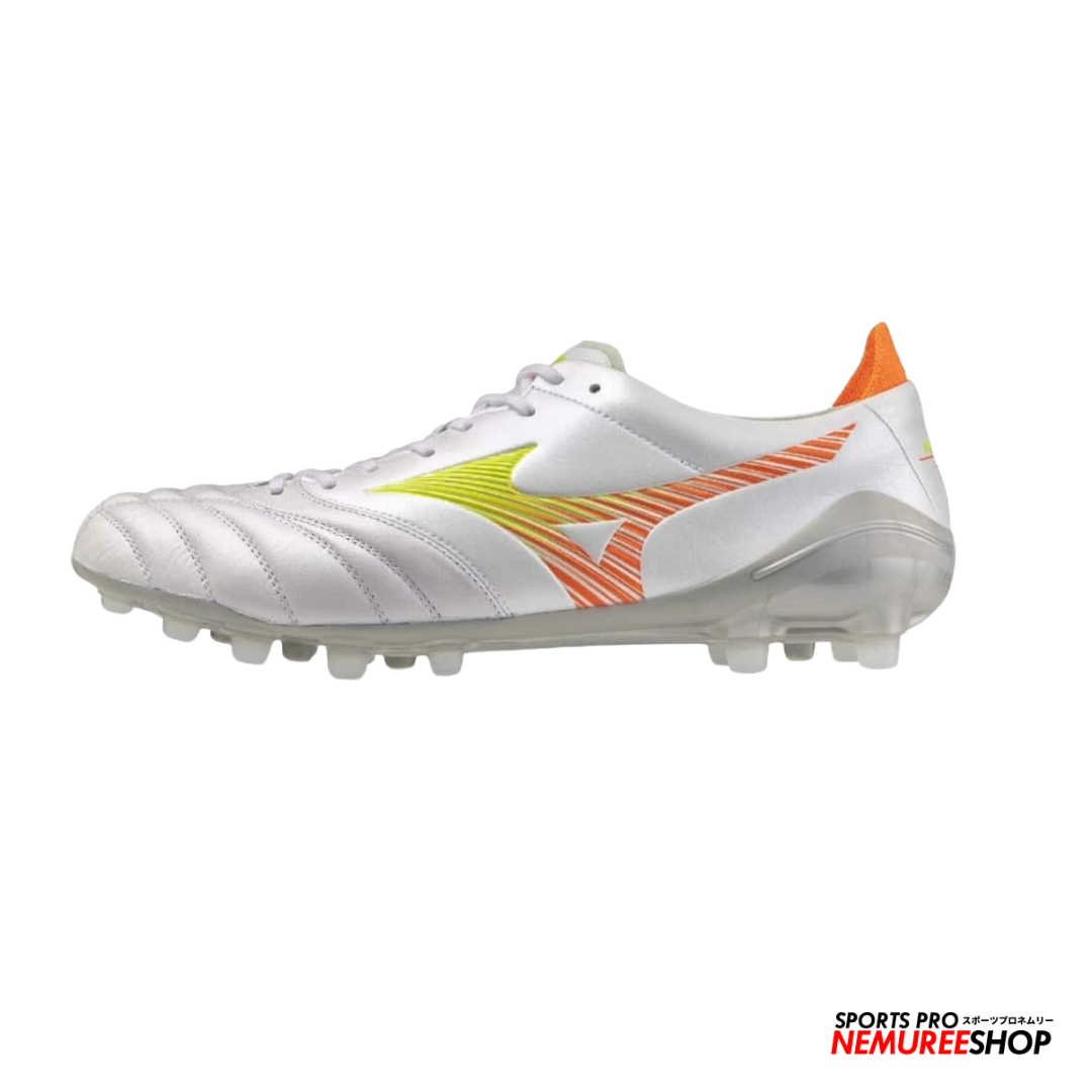 MIZUNO Football Shoes MORELIA NEO 5 ELITE AG (WHITE / LAVA ORANGE / EVENING PRIMROSE)