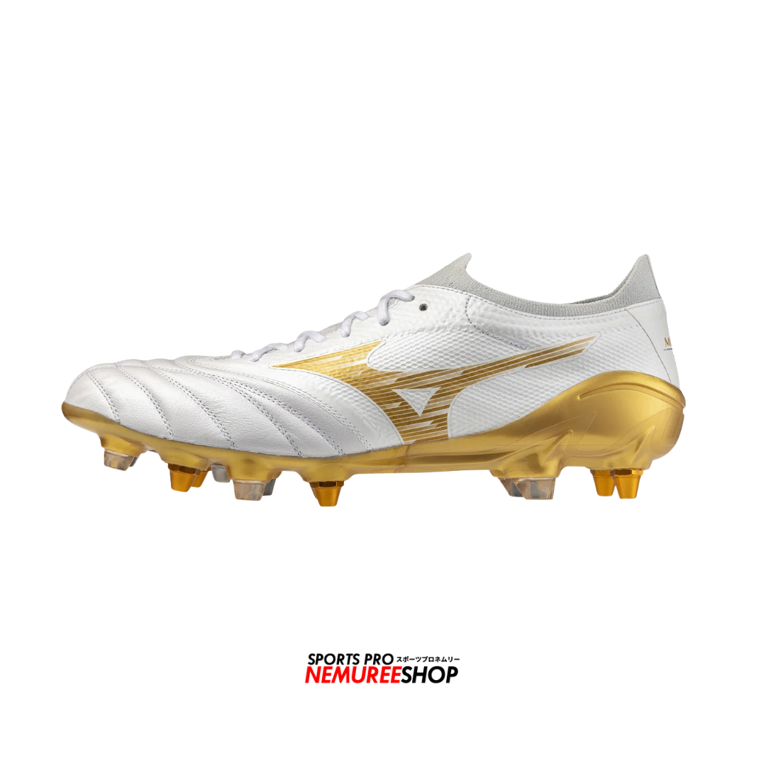 MIZUNO Football Shoes MORELIA NEO 4 BETA ELITE MIX (WHITE / GOLD) - Nemuree Shop - Online Sports Store