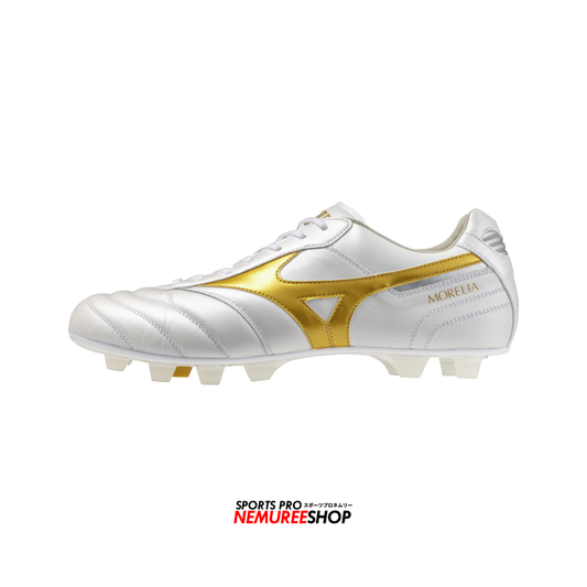 MIZUNO Football Shoes MORELIA 2 ELITE (WHITE / GOLD) - Nemuree Shop - Online Sports Store