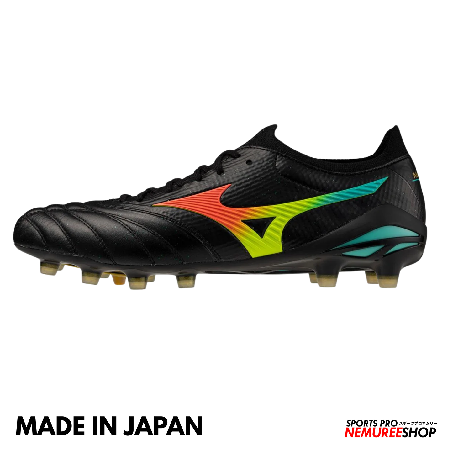 MIZUNO Football Shoes MORELIA NEO 5 BETA JAPAN (BLACK/LAVA ORANGE/ARCADIA)