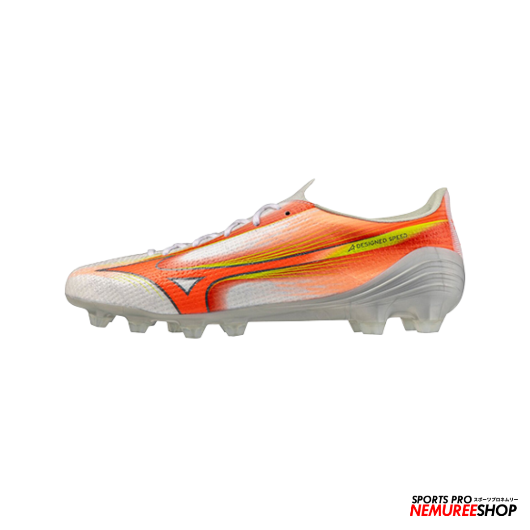 MIZUNO Football Shoes ALPHA 3 PRO (WHITE/LAVA ORANGE/EVENING PRIMROSE)