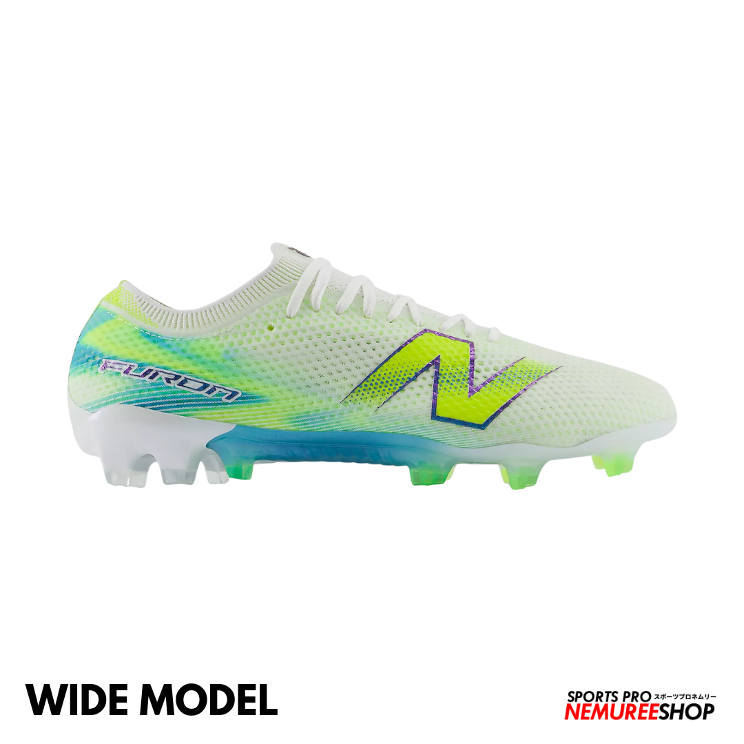 NEW BALANCE Football Shoes FURON ELITE FG V9 WIDE (WHITE / ALKALINE GREEN)