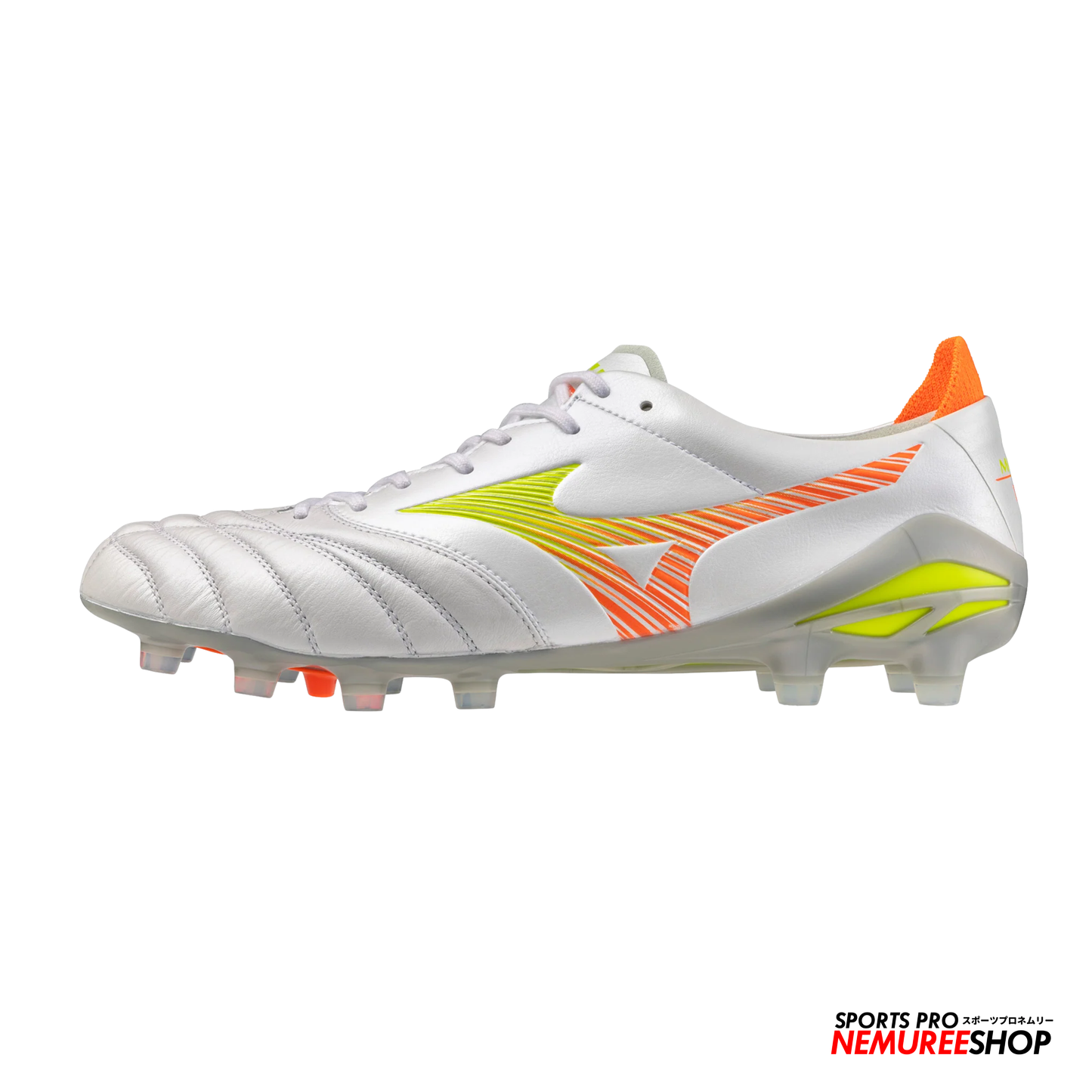 MIZUNO Football Shoes MORELIA NEO 5 ELITE (WHITE/EVENING PRIMROSE/LAVA ORANGE)