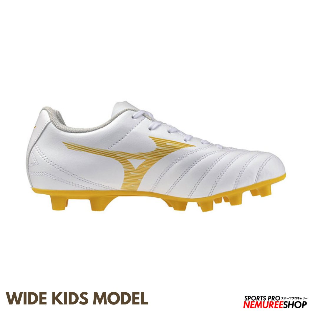 MIZUNO Football Shoes MONARCIDA NEO 3 SELECT JR WIDE (WHITE / GOLD) - Nemuree Shop - Online Sports Store