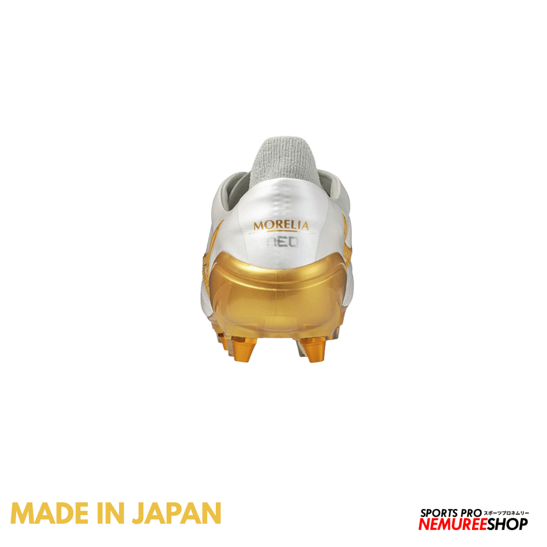 MIZUNO Football Shoes MORELIA NEO 4 JAPAN MIX (WHITE / GOLD) - Nemuree Shop - Online Sports Store