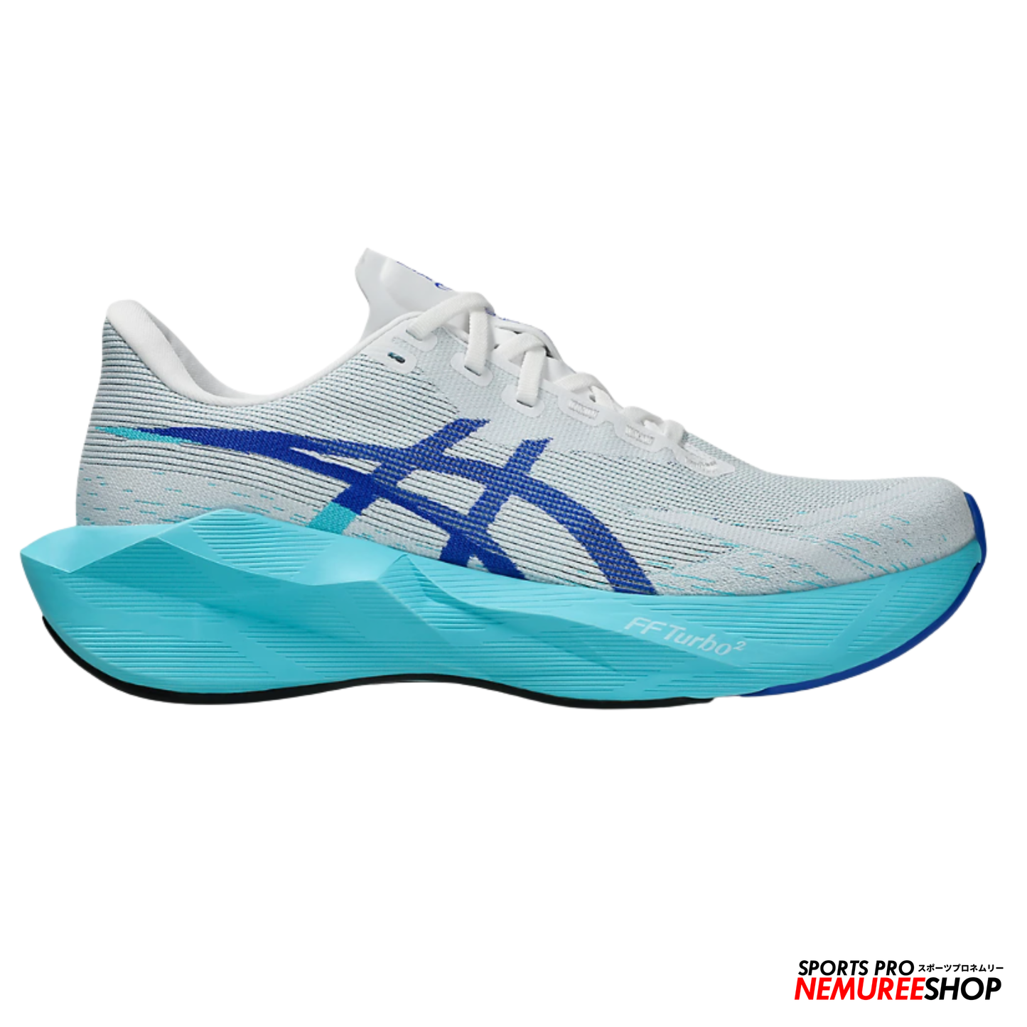 ASICS Running Shoes NOVABLAST 6 (WHITE/ENERGY AQUA)