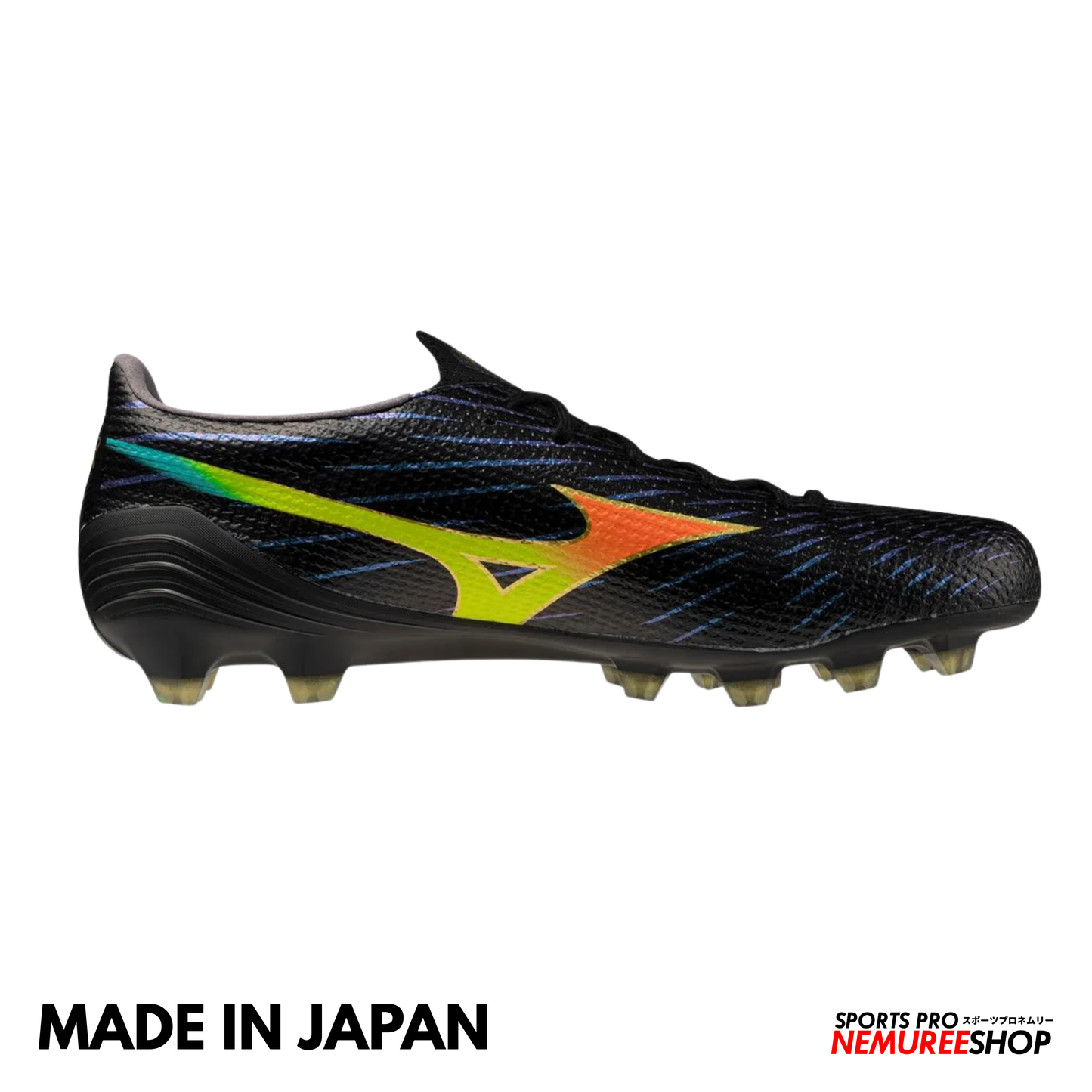 MIZUNO Football Shoes ALPHA 3 JAPAN (BLACK/LAVA ORANGE/EVENING PRIMROSE)