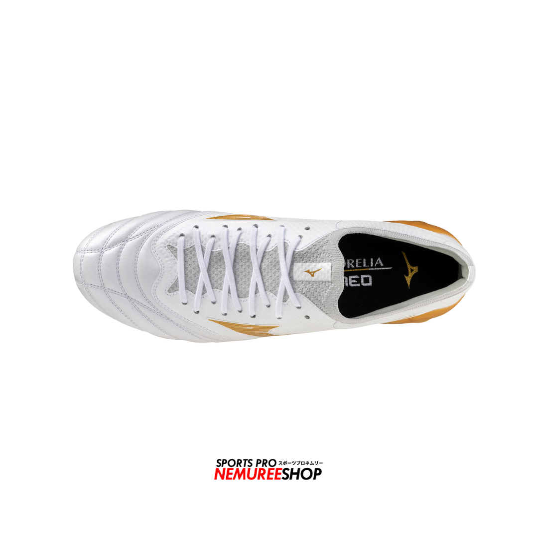 MIZUNO Football Shoes MORELIA NEO 4 BETA ELITE MIX (WHITE / GOLD) - Nemuree Shop - Online Sports Store