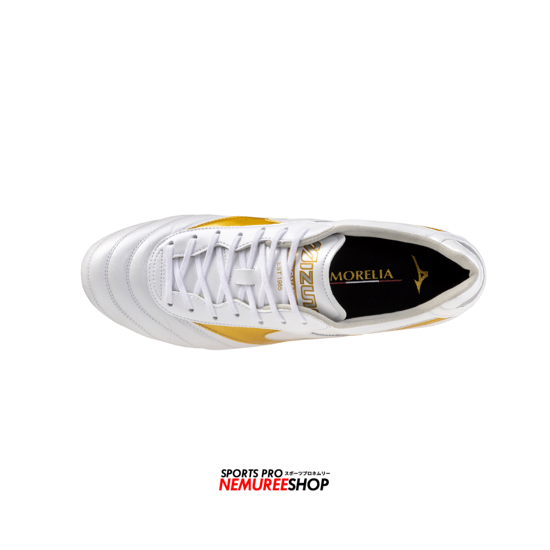 MIZUNO Football Shoes MORELIA 2 ELITE (WHITE / GOLD) - Nemuree Shop - Online Sports Store
