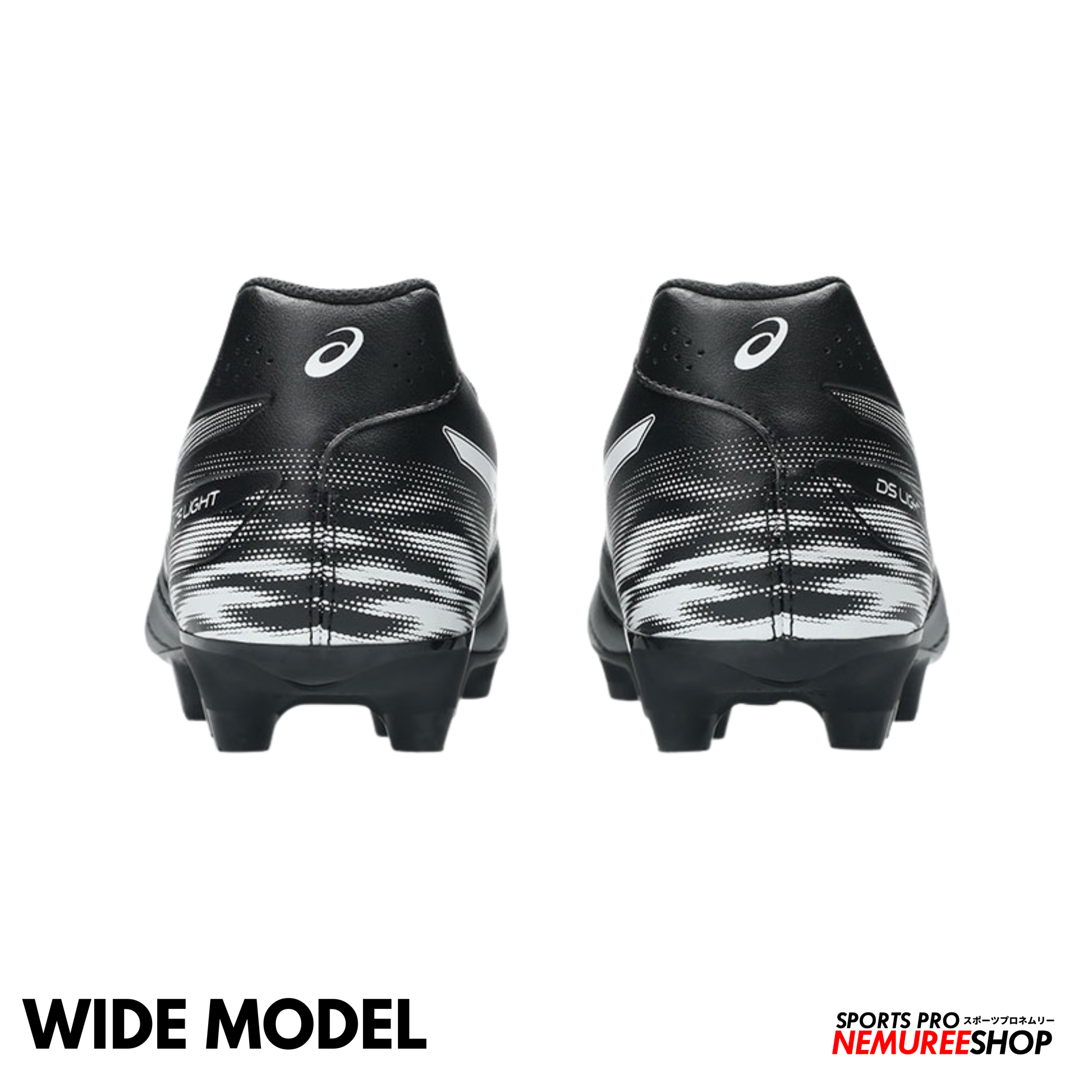 ASICS Football Shoes DS LIGHT CLUB WIDE (BLACK/WHITE) - Nemuree Shop - Online Sports Store