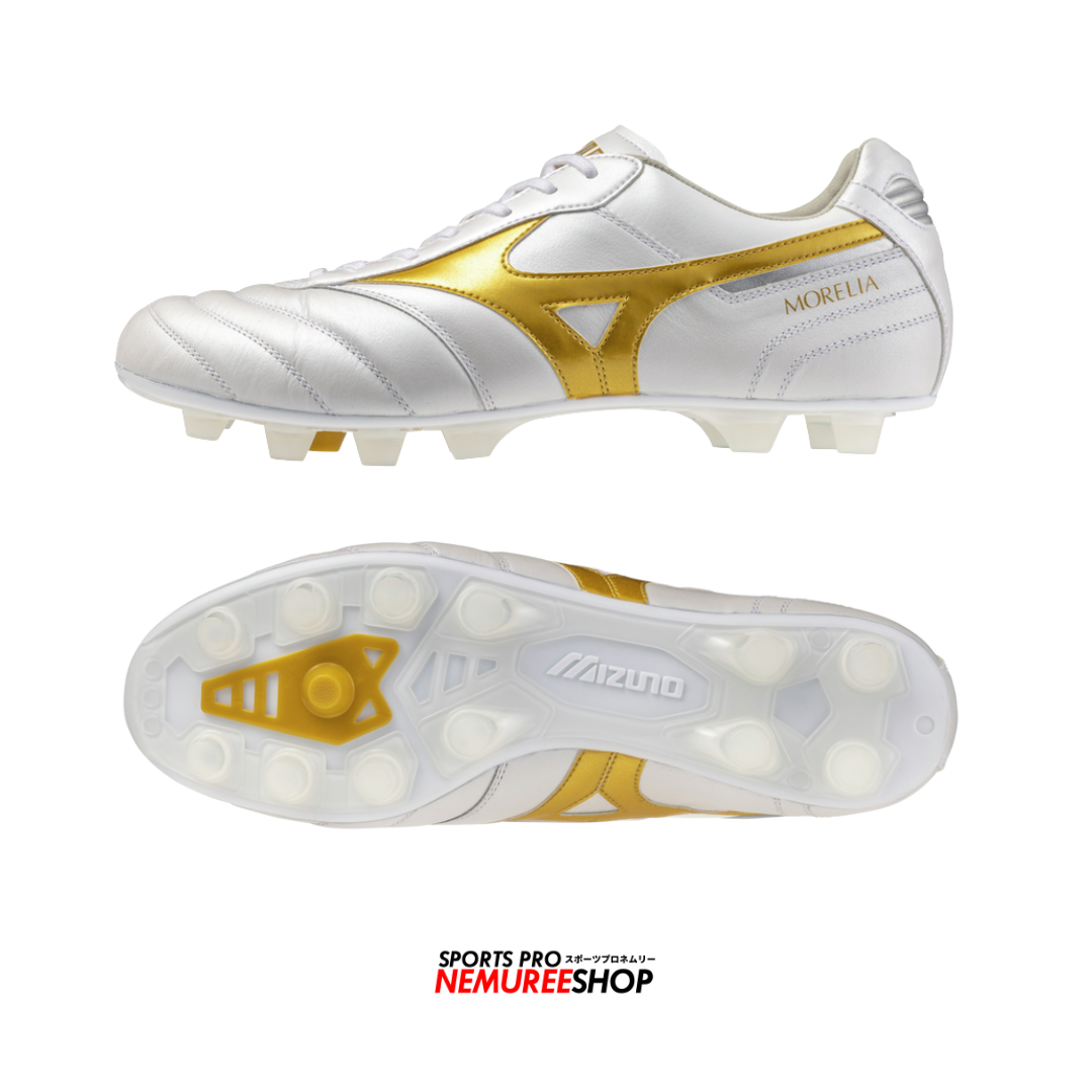 MIZUNO Football Shoes MORELIA 2 ELITE (WHITE / GOLD) - Nemuree Shop - Online Sports Store