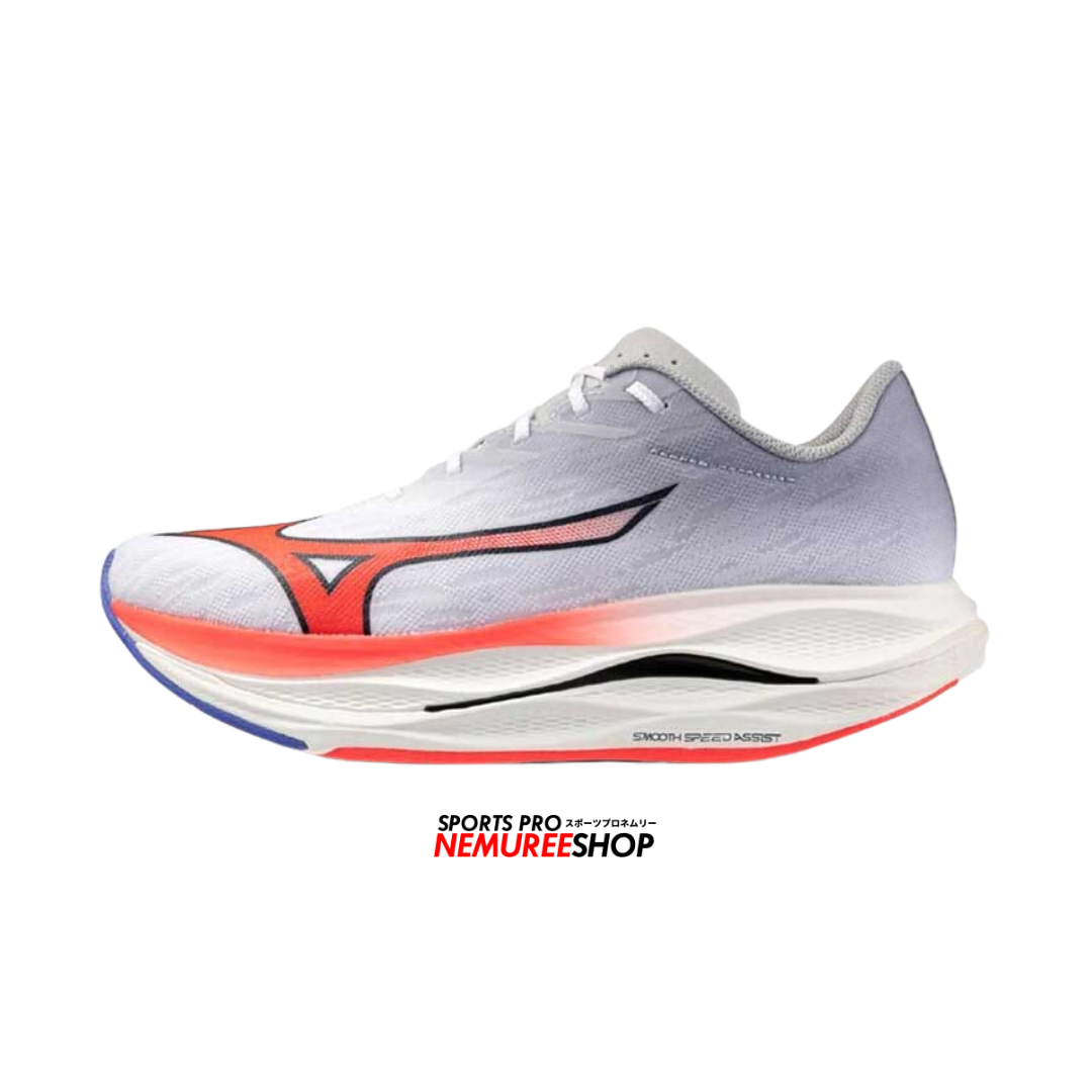 MIZUNO Running Shoes WAVE REBELLION FLASH 3 (WHITE/FIERY CORAL 2/IRIS BLOOM) - Nemuree Shop - Online Sports Store