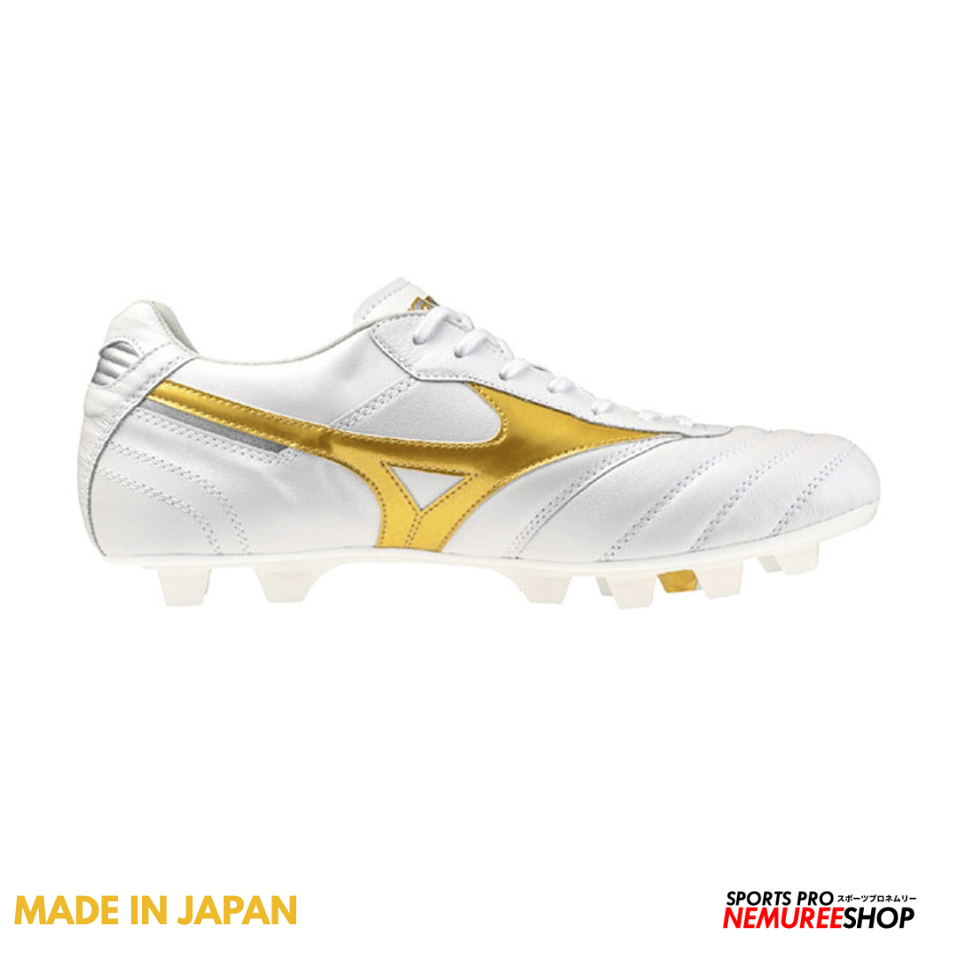 MIZUNO Football Shoes MORELIA 2 JAPAN (WHITE / GOLD) - Nemuree Shop - Online Sports Store