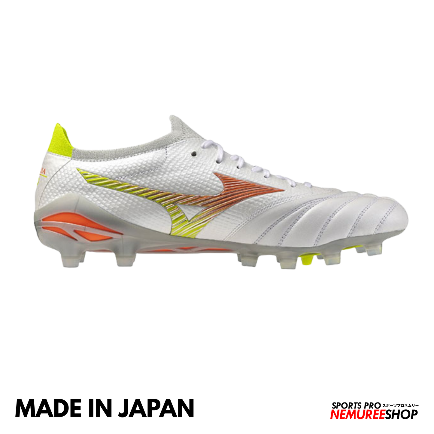 MIZUNO Football Shoes MORELIA NEO 5 BETA JAPAN (WHITE/LAVA ORANGE/EVENING PRIMROSE)