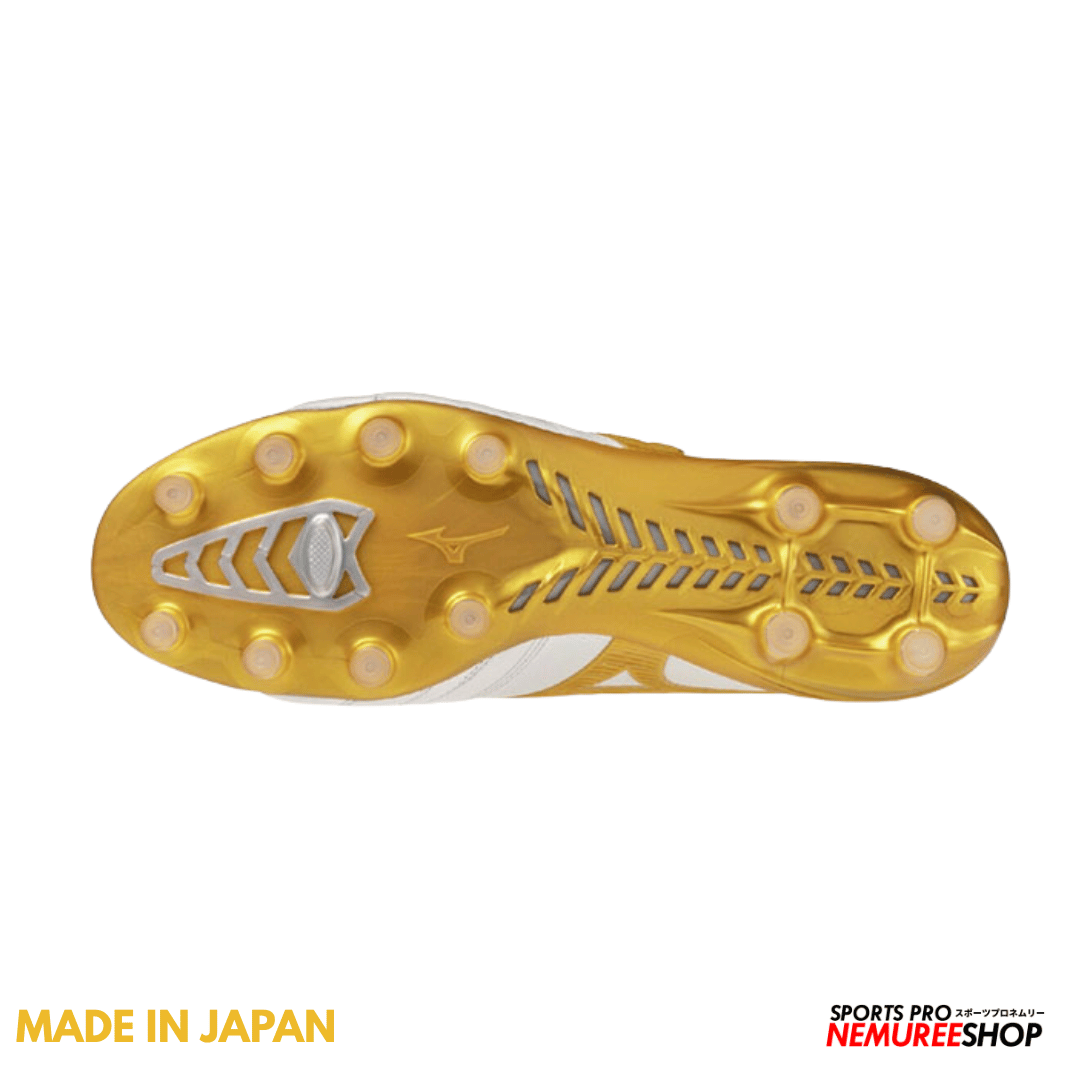 MIZUNO Football Shoes MORELIA NEO 4 BETA JAPAN (WHITE / GOLD) - Nemuree Shop - Online Sports Store