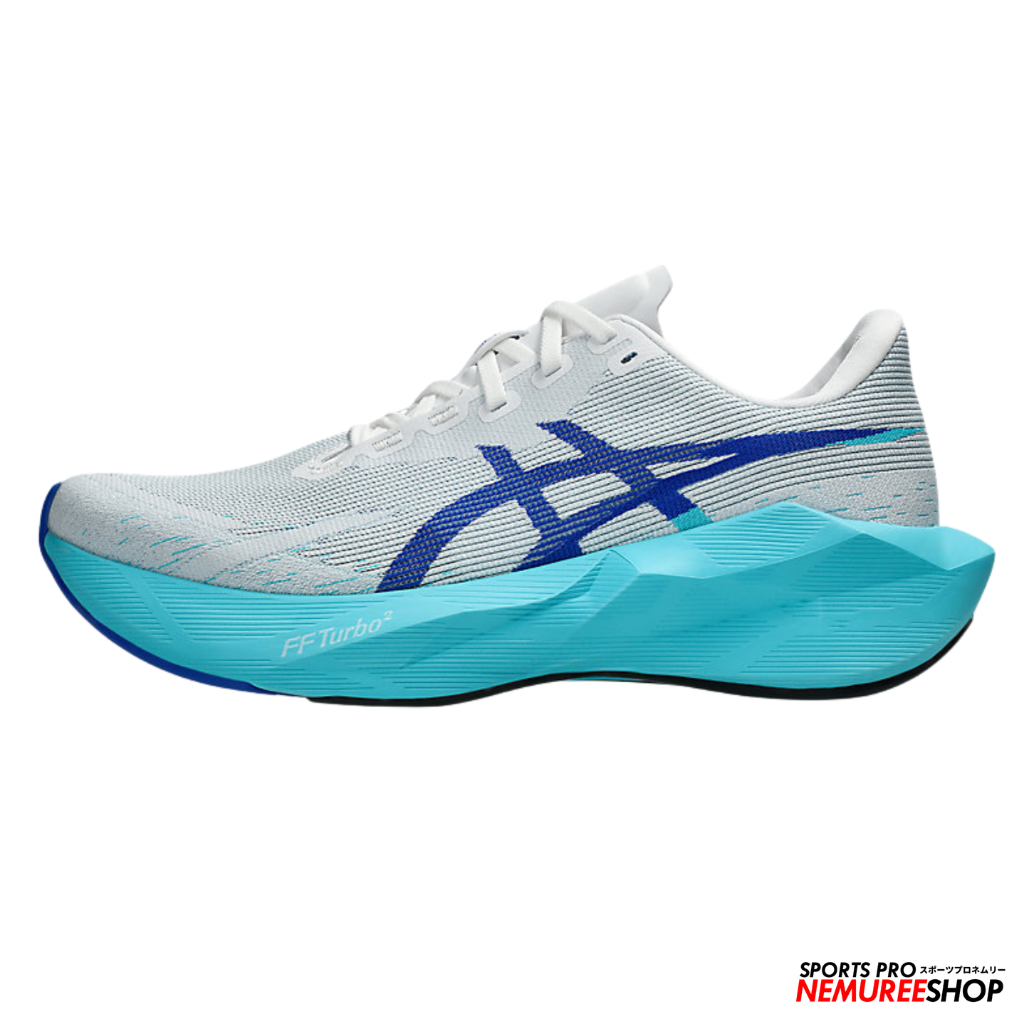 ASICS Running Shoes NOVABLAST 6 (WHITE/ENERGY AQUA)