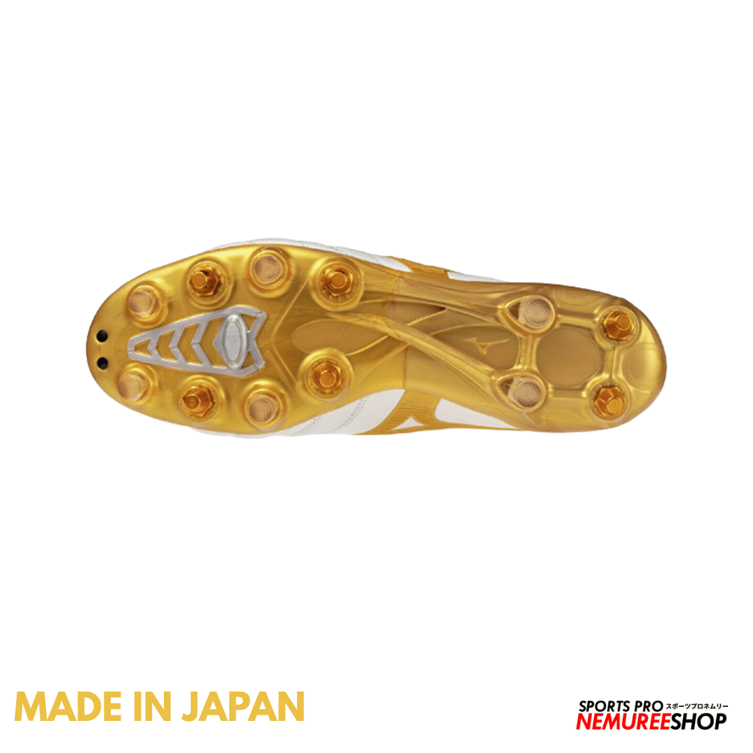 MIZUNO Football Shoes MORELIA NEO 4 JAPAN MIX (WHITE / GOLD) - Nemuree Shop - Online Sports Store