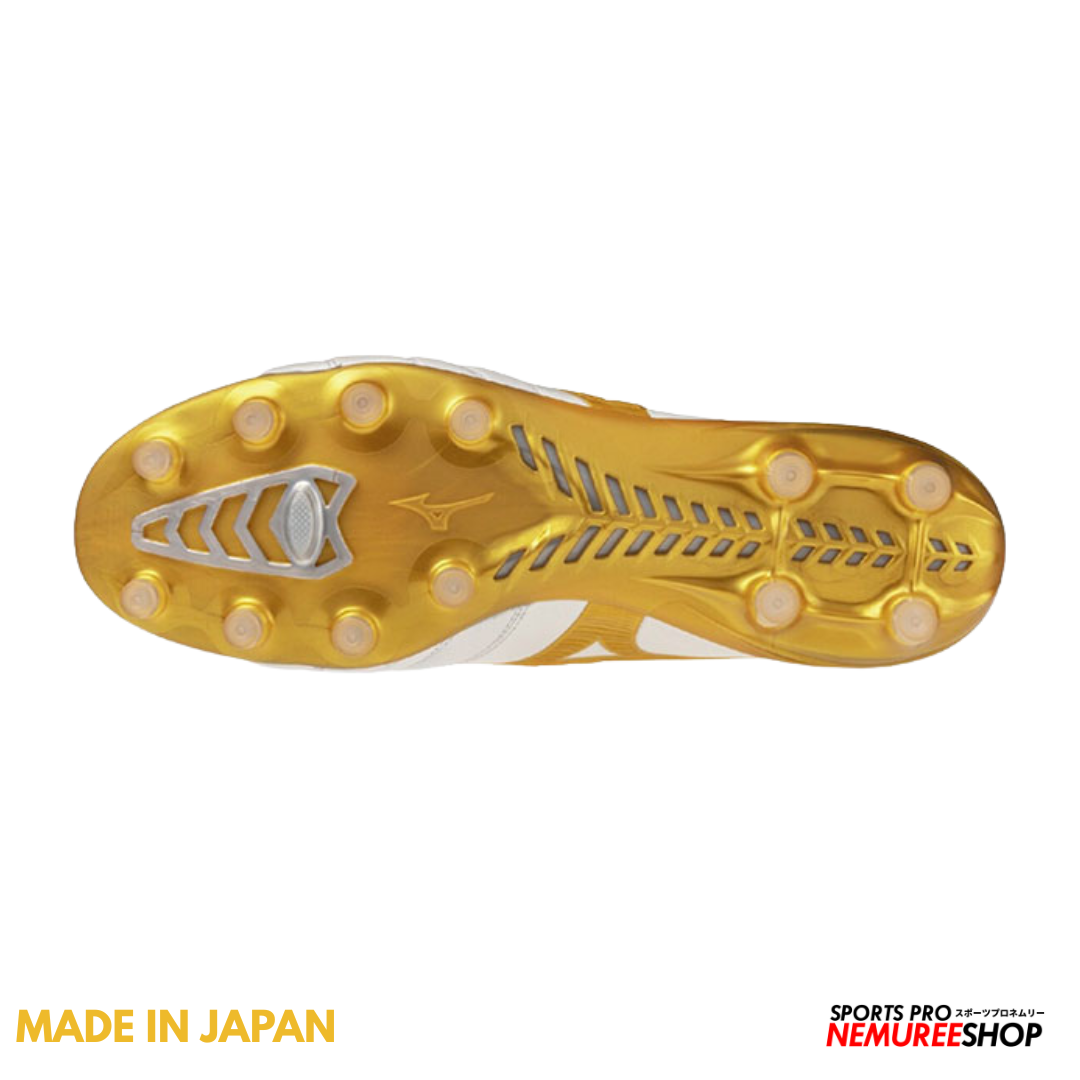 MIZUNO Football Shoes MORELIA NEO 4 JAPAN (WHITE / GOLD) - Nemuree Shop - Online Sports Store