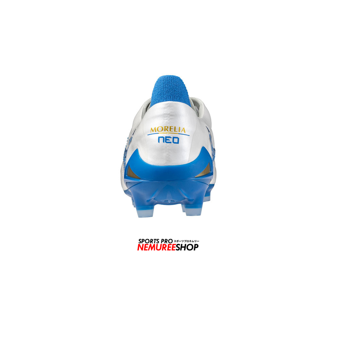 MIZUNO Football Shoes MORELIA NEO 4 BETA JAPAN (WHITE/LASER BLUE/LASER BLUE) - Nemuree Shop - Online Sports Store