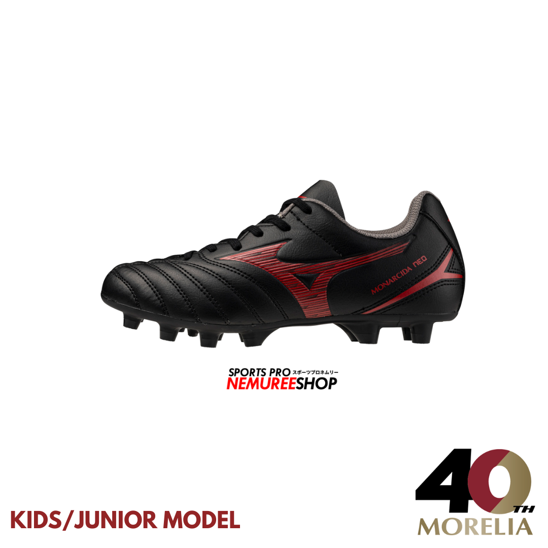 MIZUNO Football Shoes MONARCIDA NEO 3 SELECT JR (BLACK / MORELIA 40TH RED) - Nemuree Shop - Online Sports Store