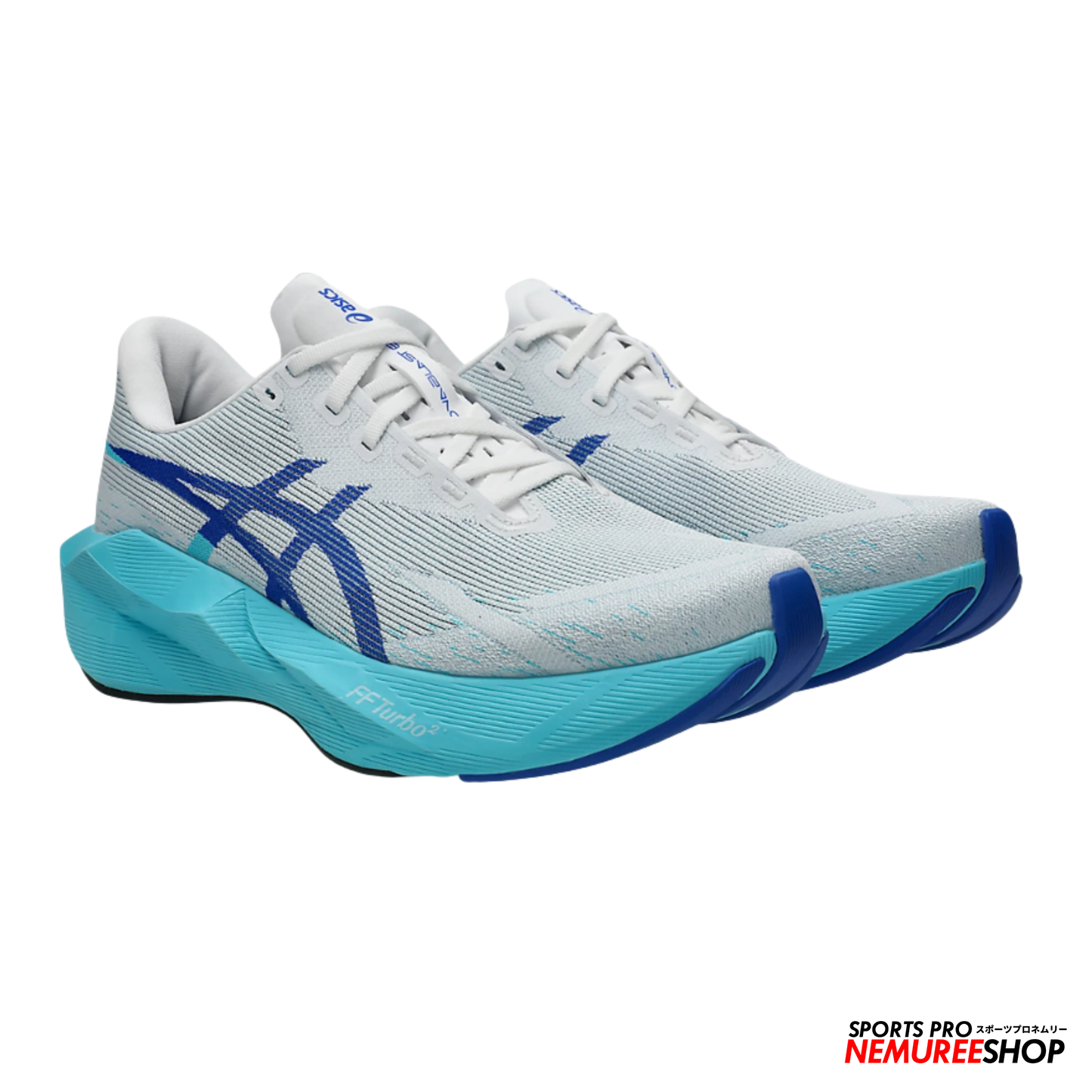ASICS Running Shoes NOVABLAST 6 (WHITE/ENERGY AQUA)