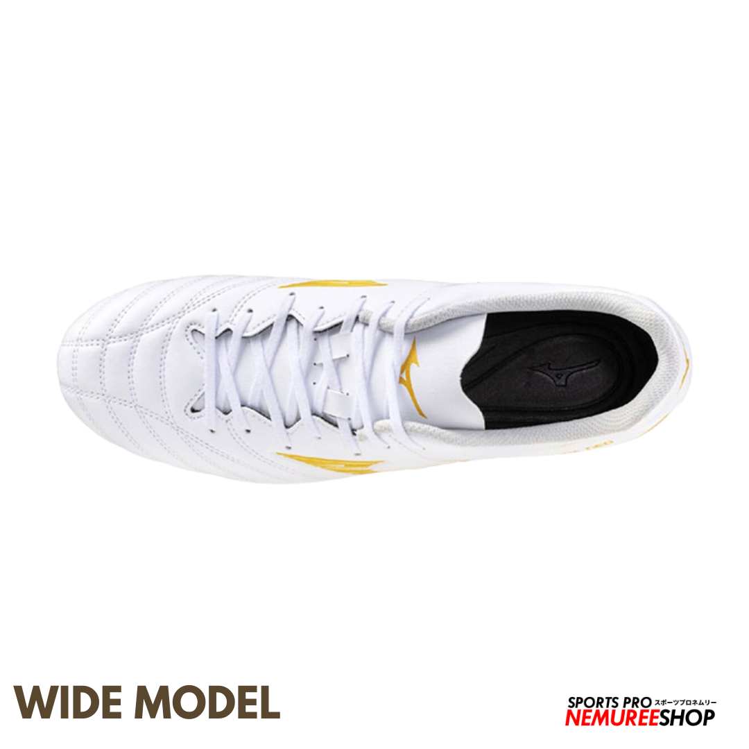 MIZUNO Football Shoes MONARCIDA NEO 3 SELECT WIDE (WHITE / GOLD) - Nemuree Shop - Online Sports Store
