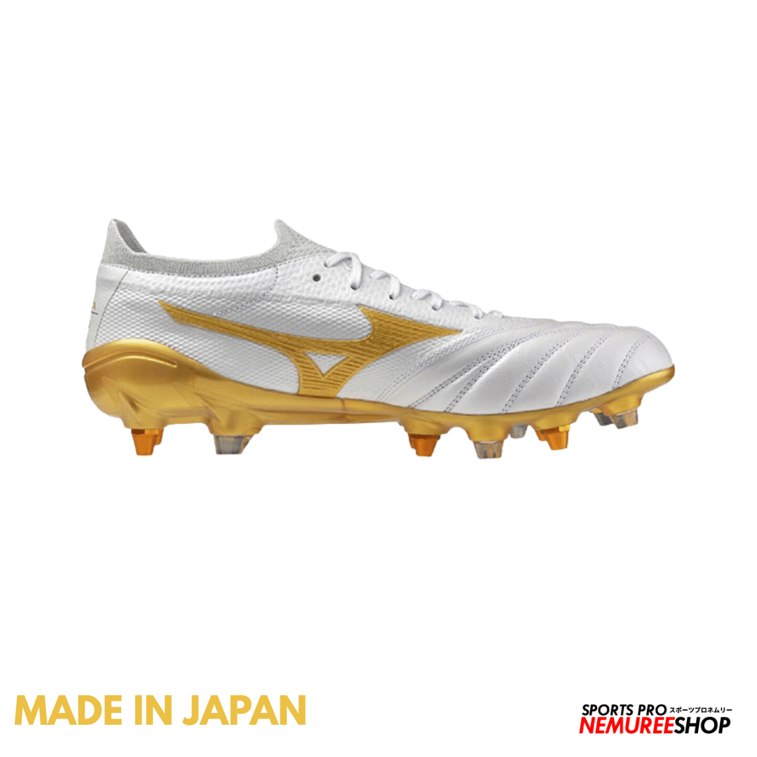 MIZUNO Football Shoes MORELIA NEO 4 BETA JAPAN MIX (WHITE / GOLD) - Nemuree Shop - Online Sports Store
