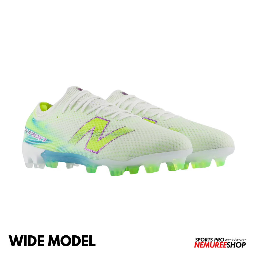 NEW BALANCE Football Shoes FURON ELITE FG V9 WIDE (WHITE / ALKALINE GREEN)