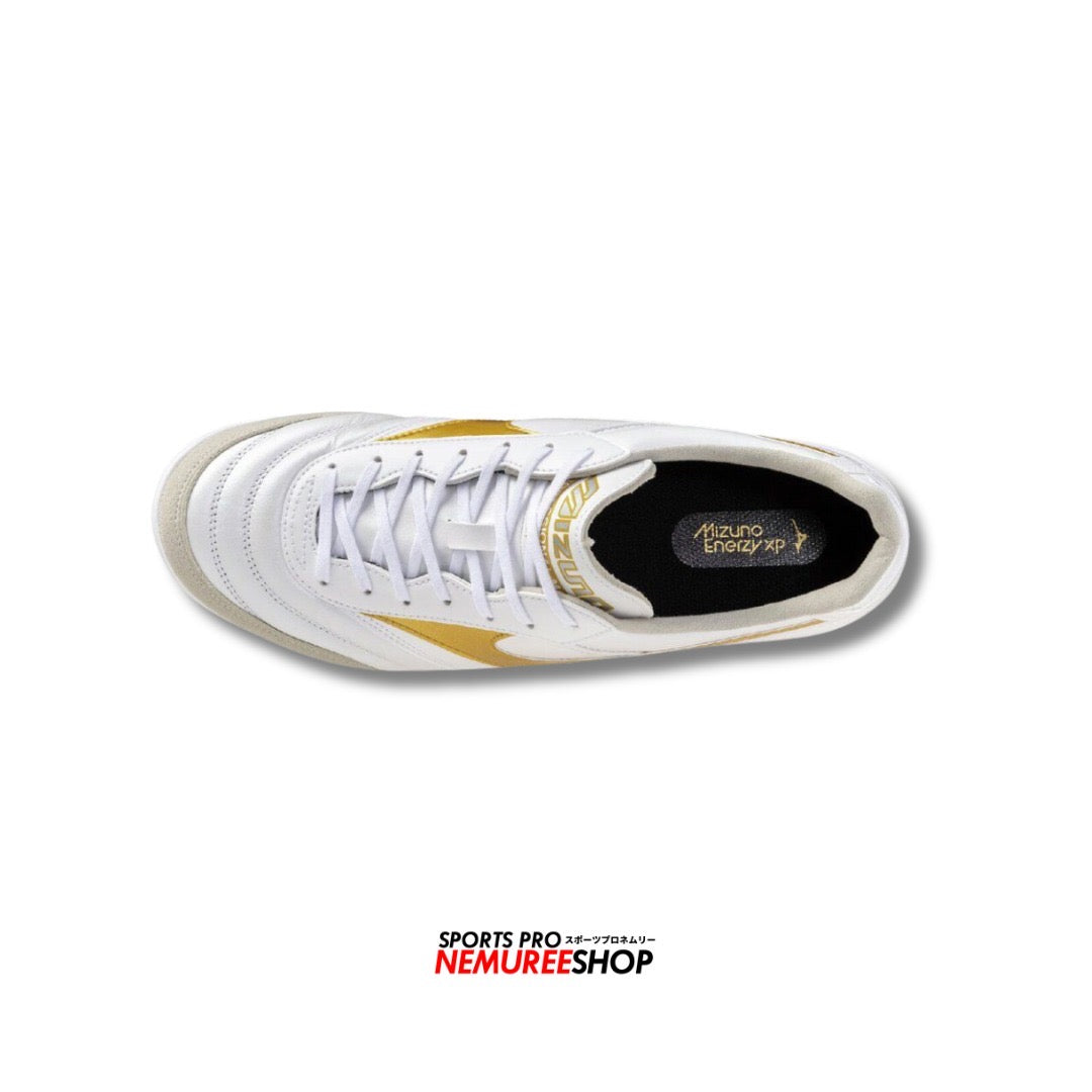 MIZUNO Futsal Shoes MORELIA SALA ELITE IN (WHITE / GOLD) - Nemuree Shop - Online Sports Store