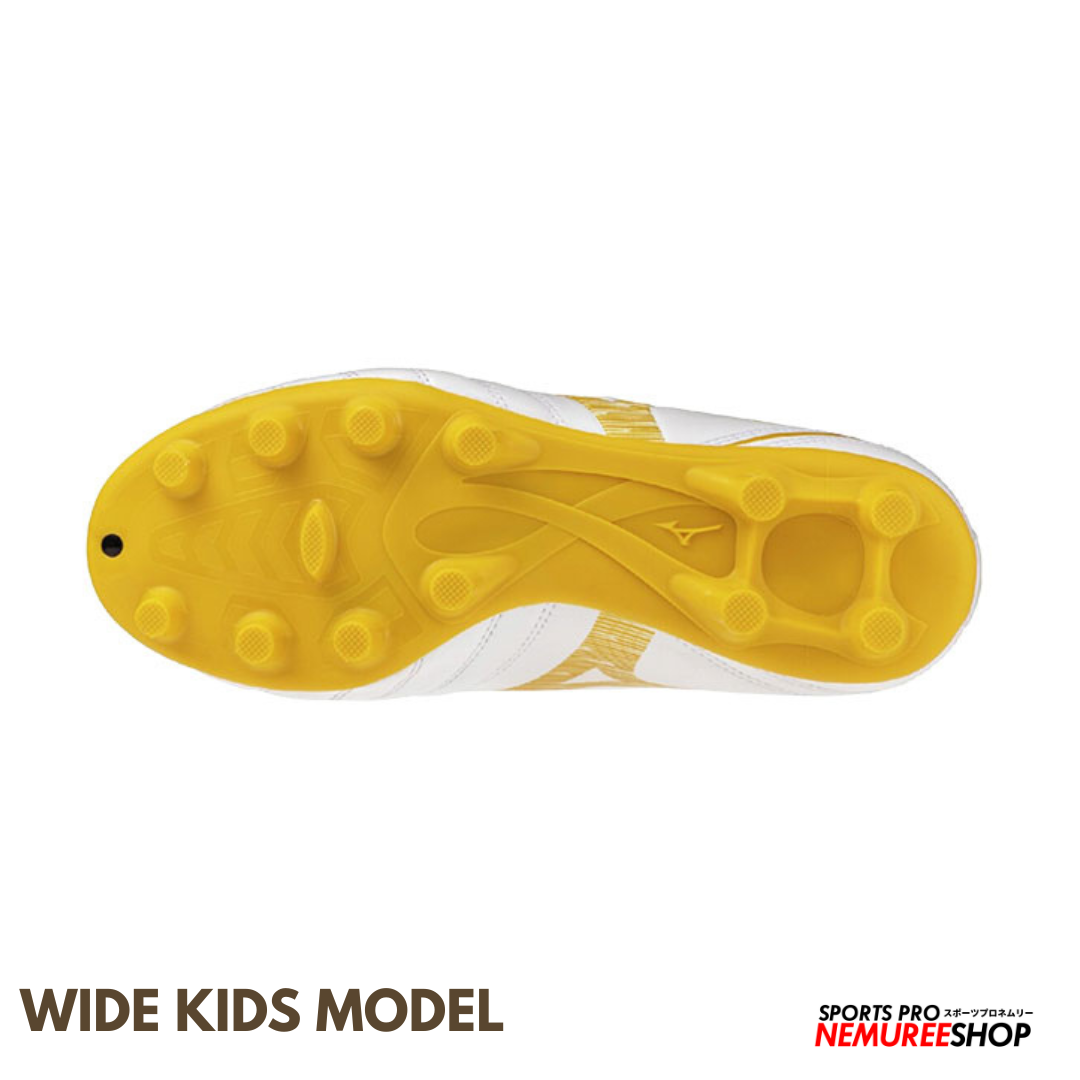 MIZUNO Football Shoes MONARCIDA NEO 3 SELECT JR WIDE (WHITE / GOLD) - Nemuree Shop - Online Sports Store