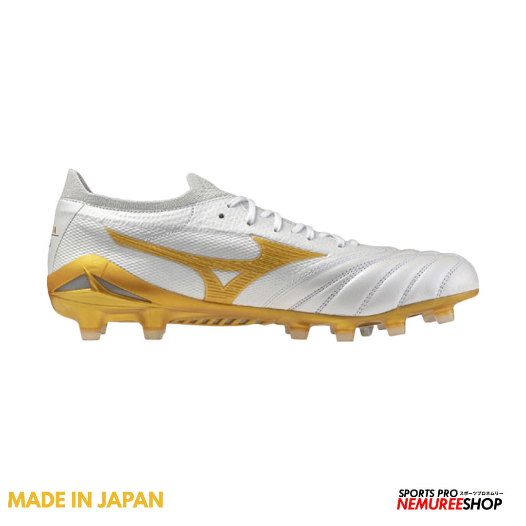 MIZUNO Football Shoes MORELIA NEO 4 BETA JAPAN (WHITE / GOLD) - Nemuree Shop - Online Sports Store