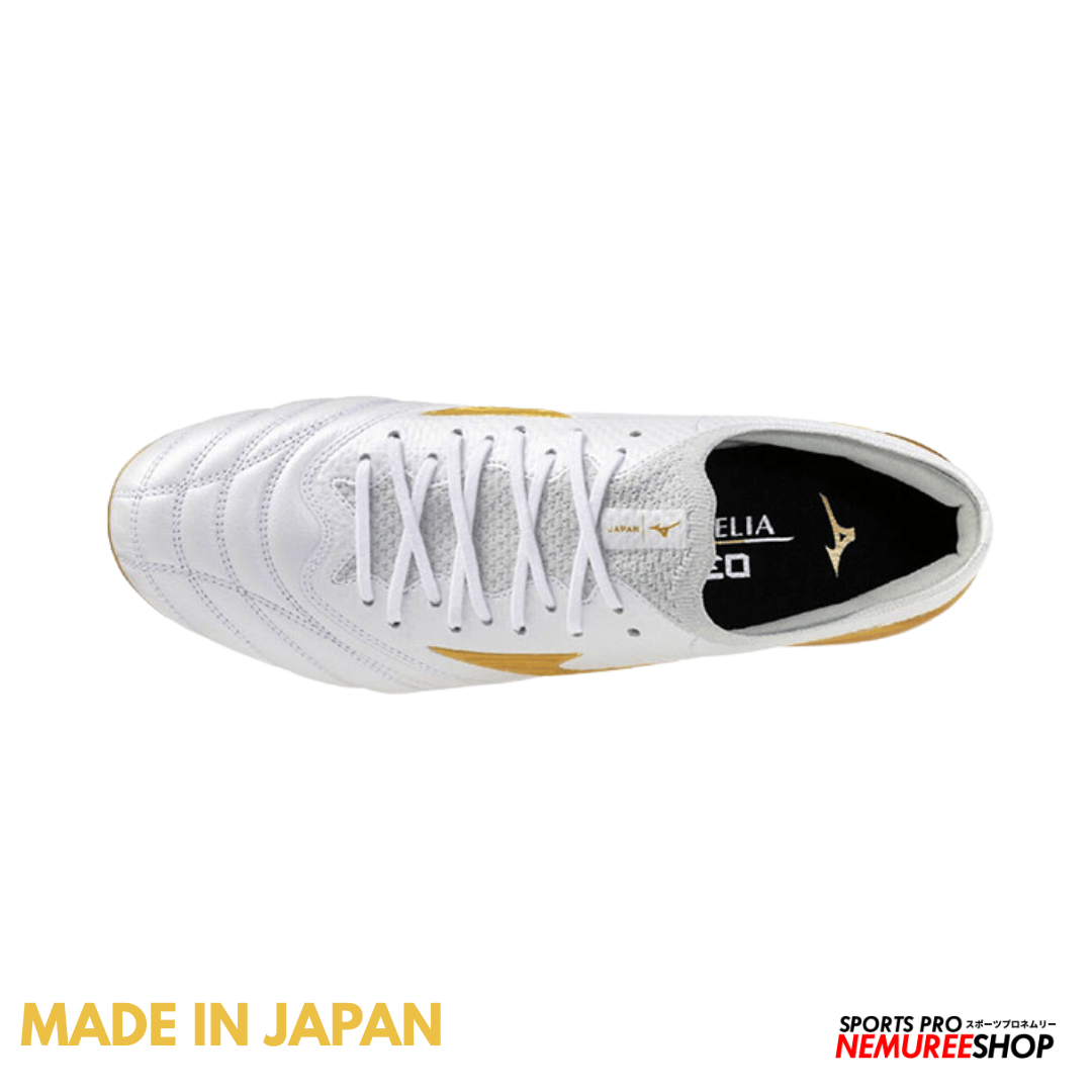 MIZUNO Football Shoes MORELIA NEO 4 BETA JAPAN MIX (WHITE / GOLD) - Nemuree Shop - Online Sports Store