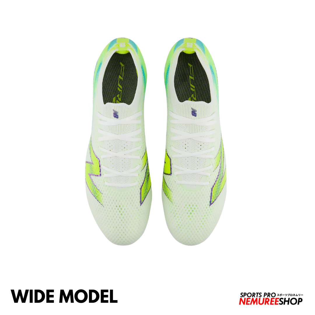 NEW BALANCE Football Shoes FURON ELITE FG V9 WIDE (WHITE / ALKALINE GREEN)