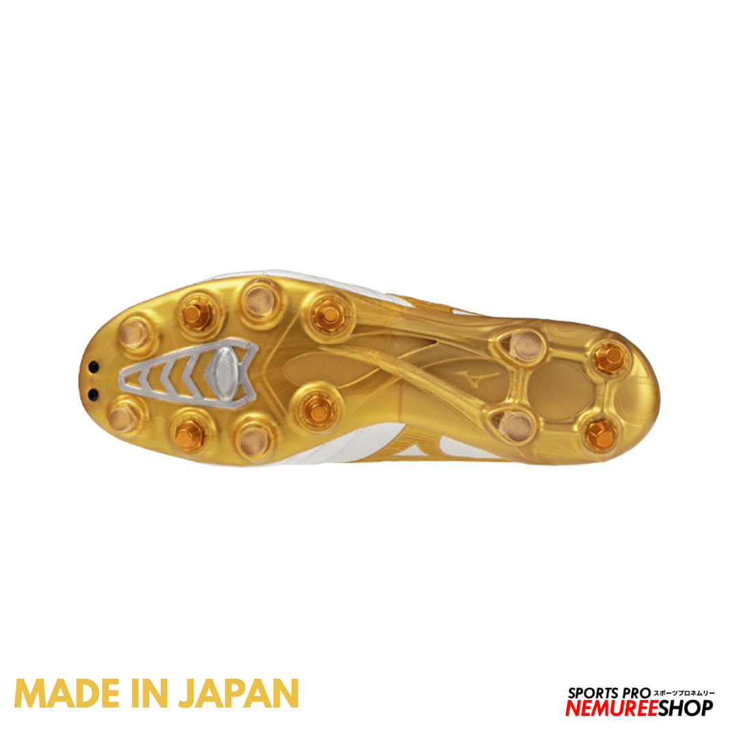 MIZUNO Football Shoes MORELIA NEO 4 BETA JAPAN MIX (WHITE / GOLD) - Nemuree Shop - Online Sports Store