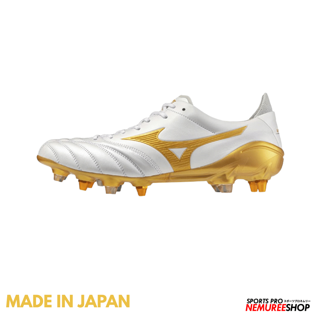 MIZUNO Football Shoes MORELIA NEO 4 JAPAN MIX (WHITE / GOLD) - Nemuree Shop - Online Sports Store