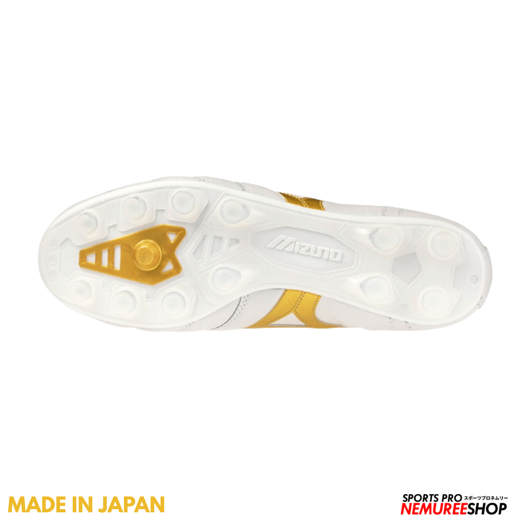 MIZUNO Football Shoes MORELIA 2 JAPAN (WHITE / GOLD) - Nemuree Shop - Online Sports Store
