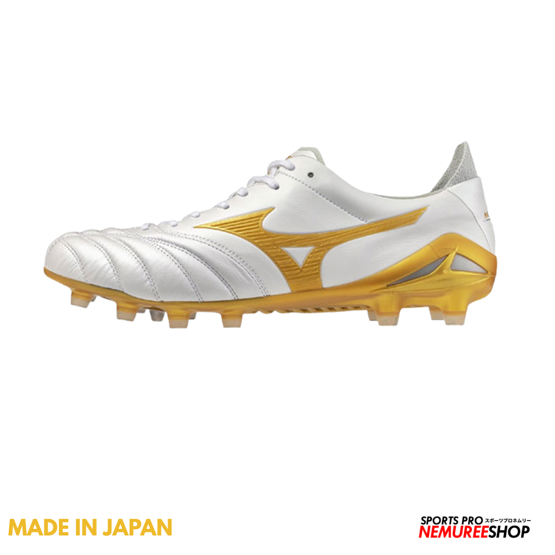 MIZUNO Football Shoes MORELIA NEO 4 JAPAN (WHITE / GOLD) - Nemuree Shop - Online Sports Store