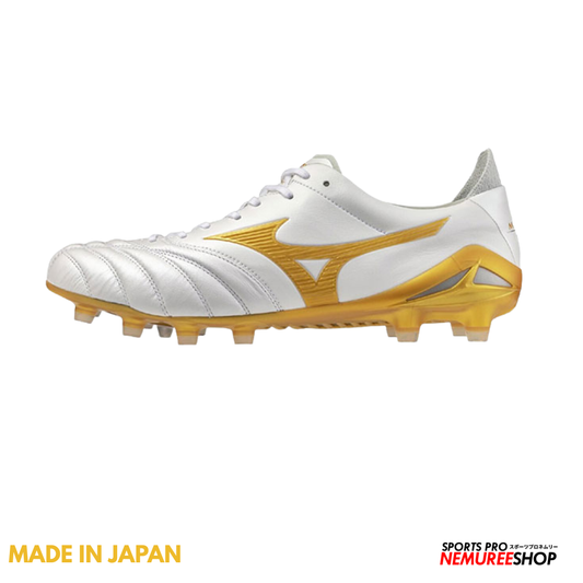 MIZUNO Football Shoes MORELIA NEO 4 JAPAN (WHITE / GOLD) - Nemuree Shop - Online Sports Store
