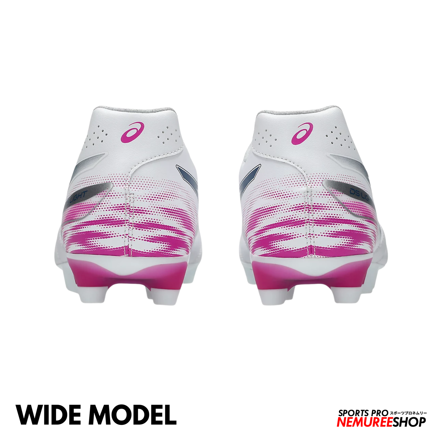 ASICS Football Shoes DS LIGHT ADVANCE WIDE (WHITE/DIGITAL SAKURA) - Nemuree Shop - Online Sports Store