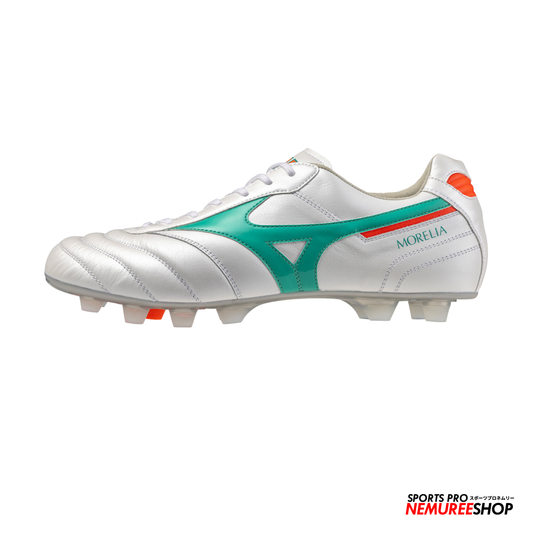 MIZUNO Football Shoes MORELIA 2 ELITE (WHITE/ARCADIA/LAVA ORANGE)