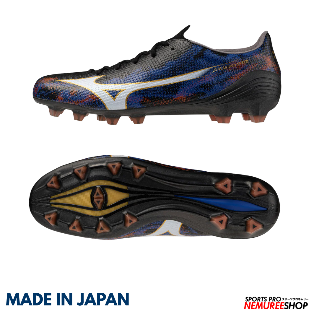 MIZUNO Football Shoes ALPHA 3 JAPAN (BLACK / ANCIENT WATER) - Nemuree Shop - Online Sports Store