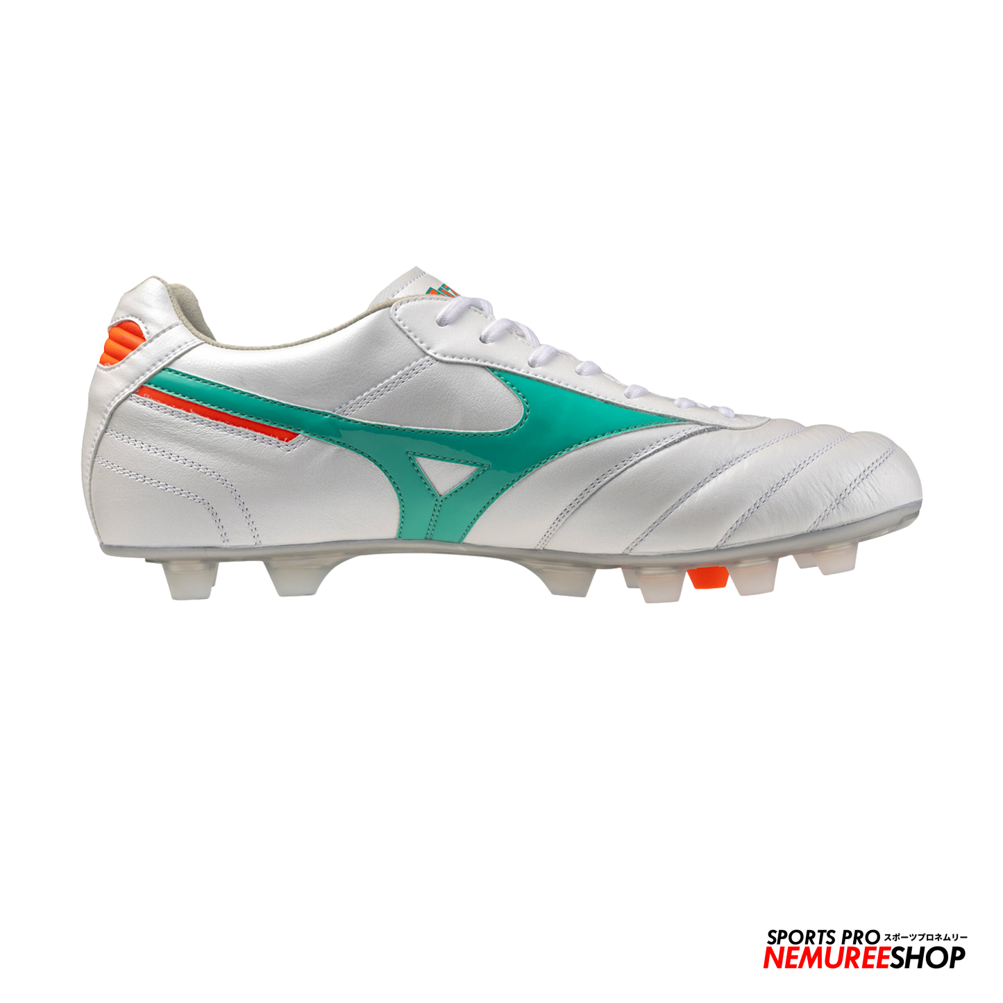 MIZUNO Football Shoes MORELIA 2 ELITE (WHITE/ARCADIA/LAVA ORANGE)